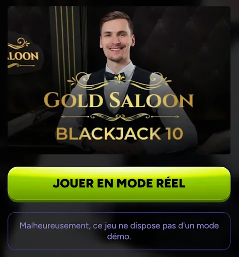 Gold Saloon Blackjack 10 - live-jakajan blackjack-peli ilman demotilaa