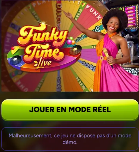 Funky Time Live -värikäs onnenpyöräpeli live-juontajan kanssa